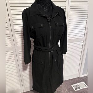 Michael Kors Black Silver Zip from Dress with Belt